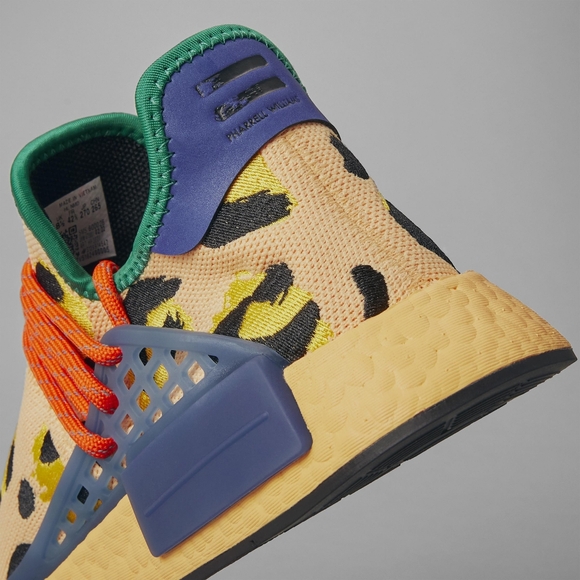 NWT Adidas x Pharrell Hu Pulse Amber Animal Print NMD Boost Human Race Sneakers - Picture 10 of 15